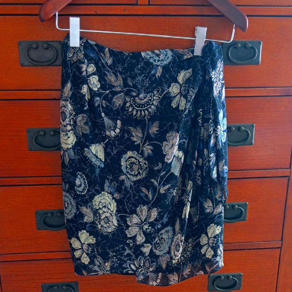 Vintage Floral Wrap Skirt